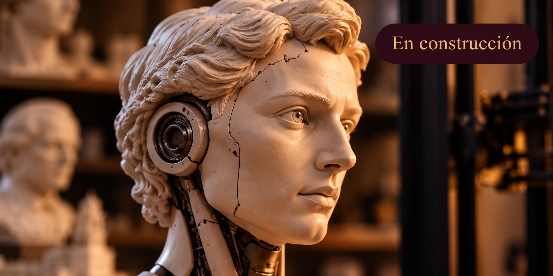 Rostro de humanoide con inteligencia artificial